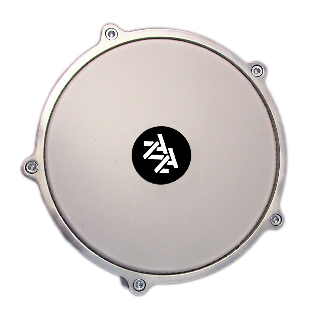 The ZAZA Percussion The 16'' Silver Aluminum Darbuka W/ Zill Internal Jingles-Blemish