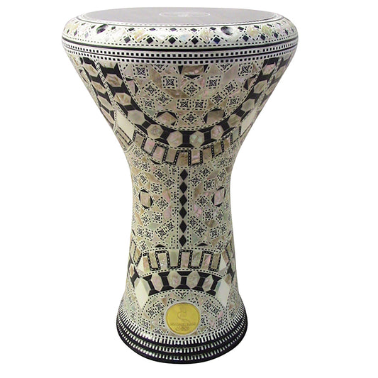 The 17'' Unis Gawharet El Fan Classic Mother of Pearl Darbuka Doumbek