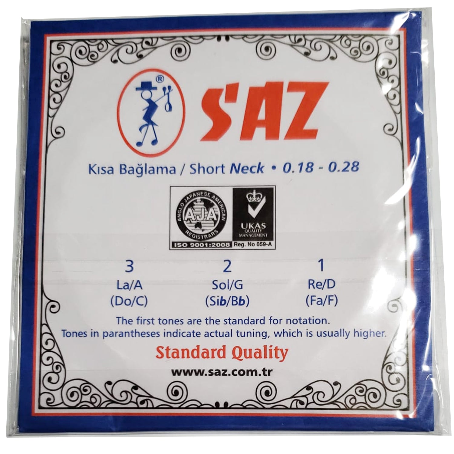 PYRAMID Tel/snaren - Saz Baglama 0,18 Kisa Sap/korte hals PYRAMID Tel/snaren - Saz Baglama 0,18 Kisa Sap/korte hals