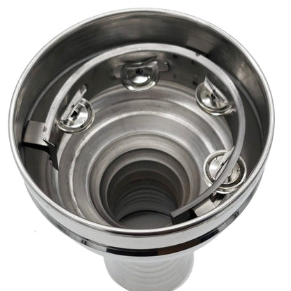 The ZAZA Percussion The 16'' Silver Aluminum Darbuka W/ Zill Internal Jingles-Blemish