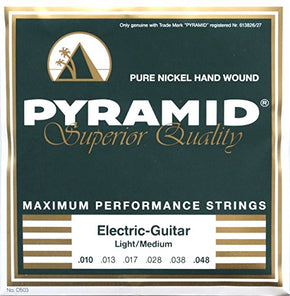 Pyramid Pure Nickel Hand Wound Electric Guitar Strings Light/Med 10-48 (D503)