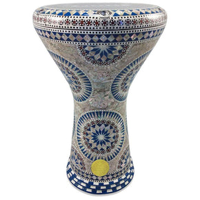The 17'' Blue Nile Mother of pearl Gawharet El Fan Darbuka Doumbek